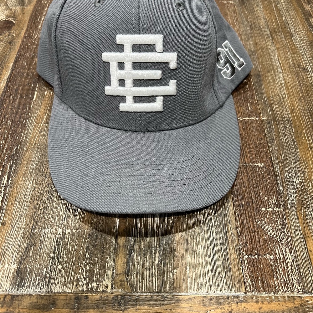 Gray Baseball Cap with Embroidered Logo